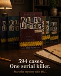 Killer Letters noir murder mystery word search puzzle book interior and reader lifestyle image