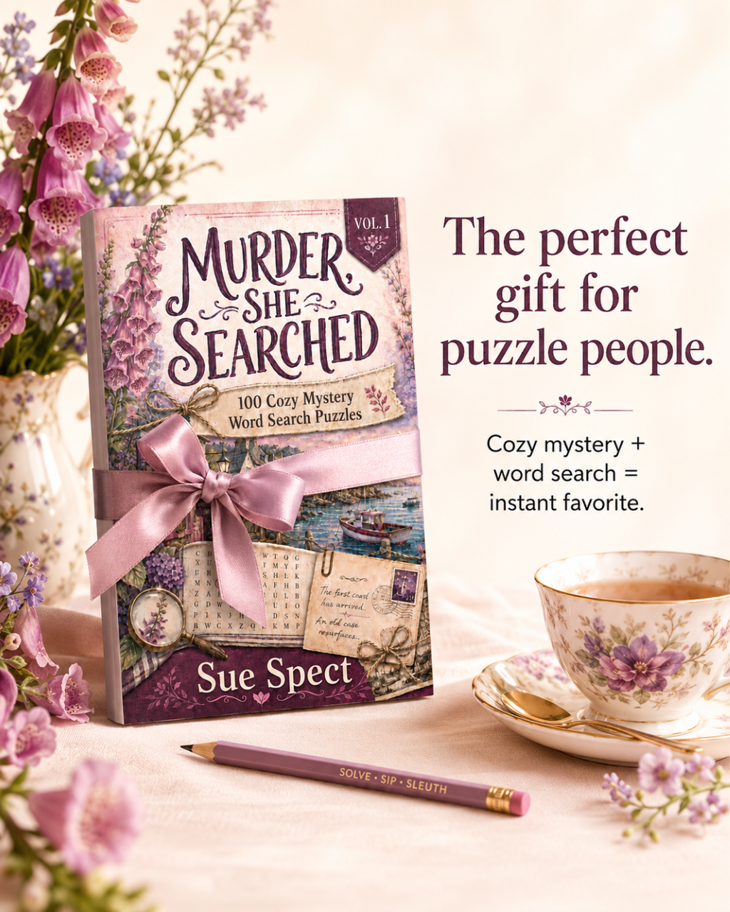 Murder, She Searched Vol. 5 cozy mystery puzzle book image