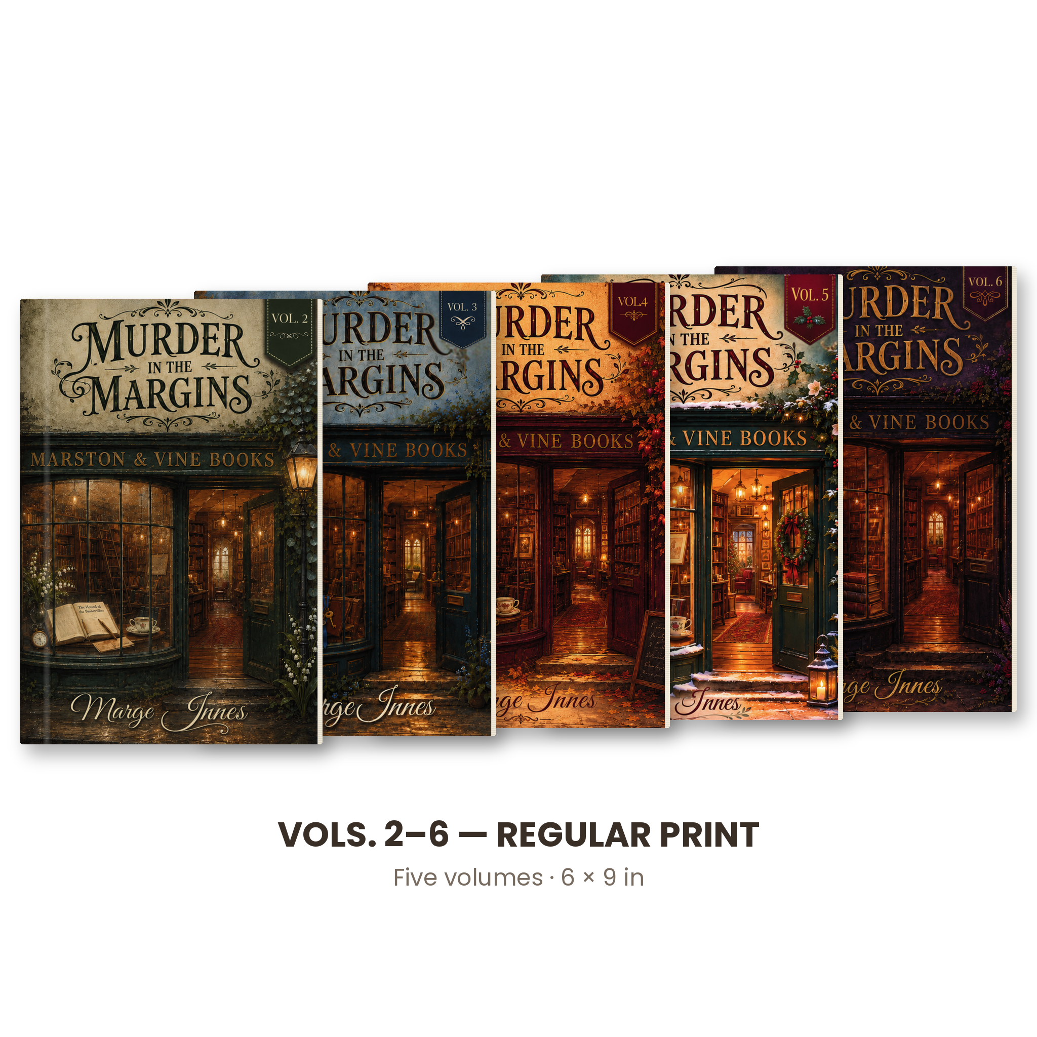 Murder in the Margins Vols. 2–6 — Regular Print lineup