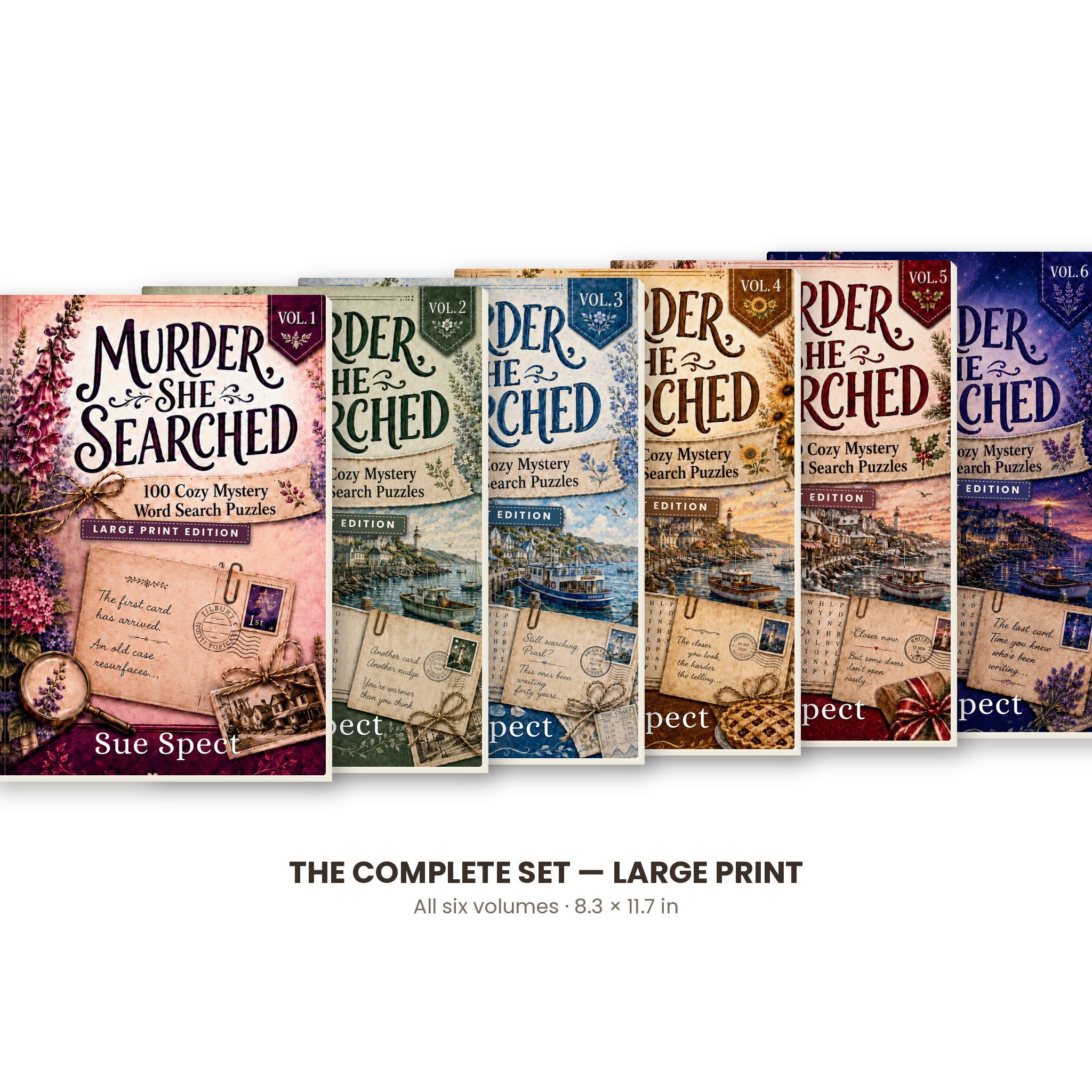 Murder, She Searched Complete Set Large Print edition all six large print volumes